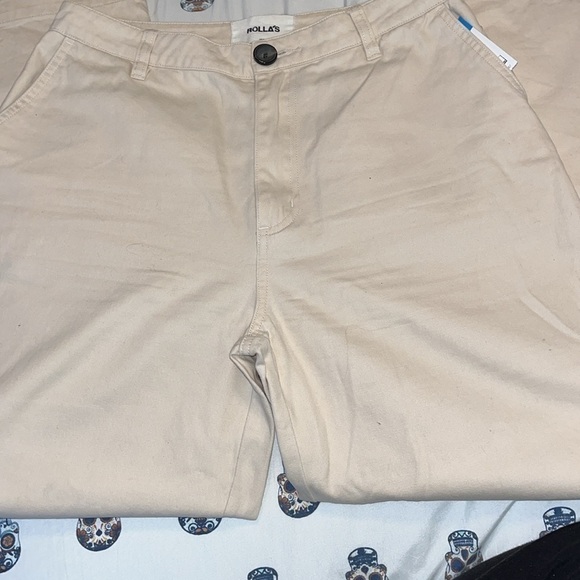 ROLLAS High Rise Wide Leg Jeans size 10/Medium beige - Picture 3 of 11